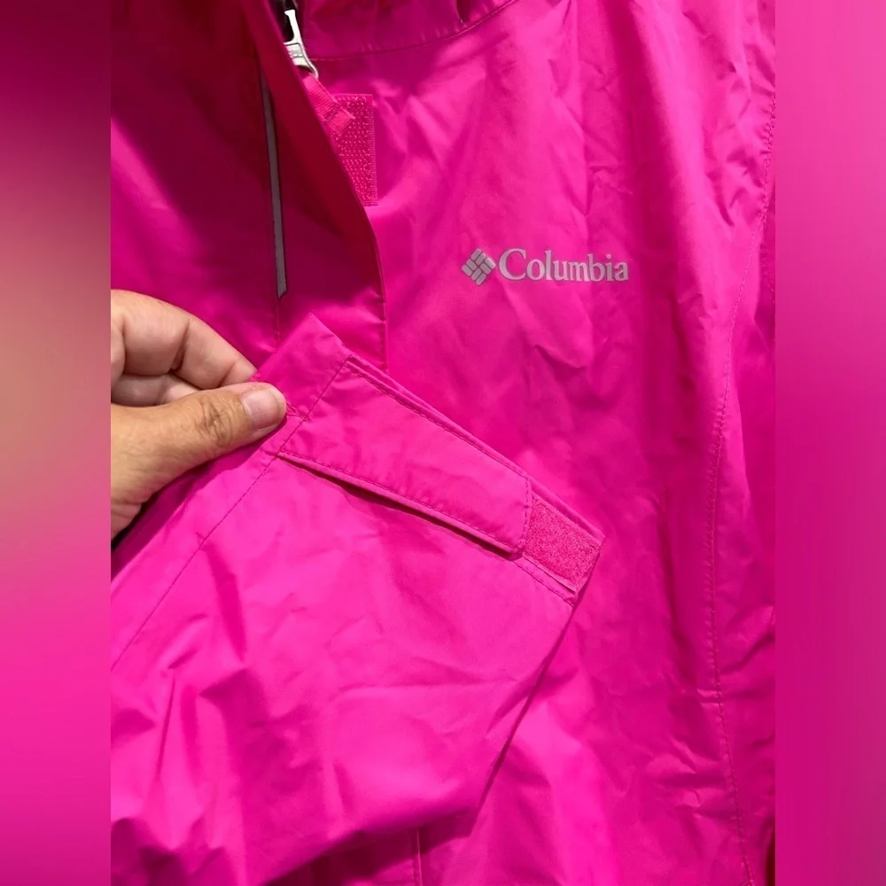 Columbia Girls Medium Arcadia Jacket Pink Hood Mesh Lining Waterproof NWT